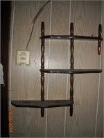 Wooden wallhanger shelf
