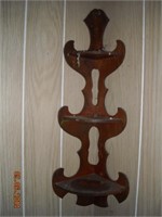 Wooden corner hanging shelf