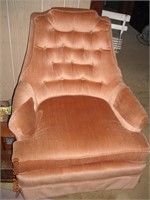 Easy swival chair-peach color