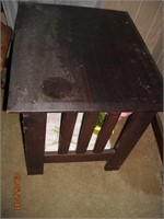 Mission style wooden end table
