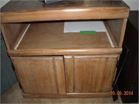 Computer/microwave table with double doors