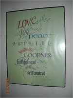 Framed Love, joy and Peace poster