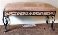 Upholstered Bench Metal Base with Storage