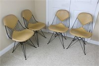 Set of 4 Eames DKR Bikini / Eiffel Base Chairs