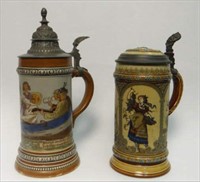 2 GERMAN STEINS: 1 METTLACH,1972 FOUR SEASONS &