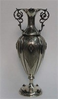 CONTINENTAL SILVER VASE 10" TALL PROB. .800 FINE