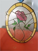 Modern Stained Glass of a Rose