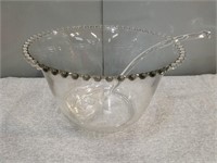 Vintage Boopie Bubble Candlewick Punch Bowl