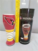 NFL Cardinals Glassware Hand Painted NEW
