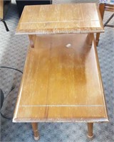 Wood end table