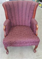 Vintage Maroon Wingback Chair