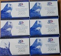 2001-2006 state quarters proof sets