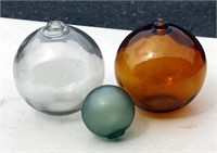 Glass Fishing Globes One Vintage
