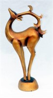 Gold Colored Deer Figurine 2' Tall