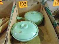 Ceramic Dish and Pan w/Lids