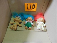3 Vintage Troll Dolls