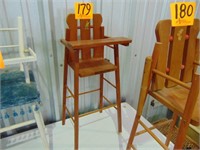 Vintage Wood Doll High Chair