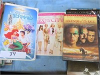 THE LITTLE MERMAID VHS, SEX AND THE CITY DVD