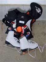 Hockey Equipment & Figure Skate Lot