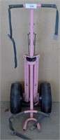 Vintage  Dura Cart Pink Golf Pull Cart (Metal)
