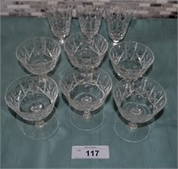9pcs Cross & Olive Crystaal Stemware