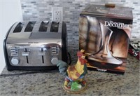 New Wine Decanter / B&D 4 Slice Toaster & Hen