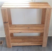 Pine Wood Storage Shelf -33"h x 32"l x 13.5"d