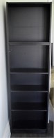 Black Shelving Unit / Bookcase 80"h x 24"w x 11"d