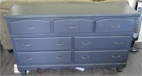 7 Drawer Blue Longboy Dresser