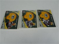 Three Green Bay Packers Helmet Cards - unopened