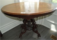 Antique Victorian Ornate Pedestal Table