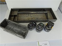 Metal Toolbox Tray  and Ryobi and DeWalt
