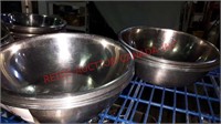13 stainless steel bowls