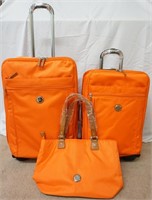 Joy Mangano Orange 3 Pc. Luggage Set
