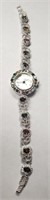 STERLING SILVER GEMSTONE WATCH BAND OH WOW!!!