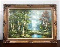 Ornate Gilt Framed Oil - Landscape