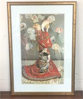 Framed Oil "Lady" Print by Monet