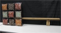 9 Cube Metal Wall Art & Wood Shelf