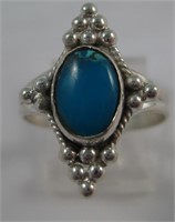 Sterling Silver Hallmarked Utah Turquoise Ring