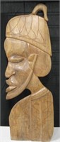 Wood Carved African Style Profile Wall Panel