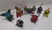 7 Various Acrylic Bobble Head Creature Toys
