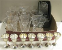 Glass & Silver Plated Glass Set & More