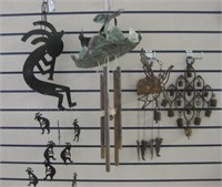 4 Various South West Style Metal Wind Chimes