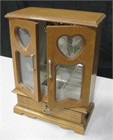 Wood & Glass Jewelry Display Cabinet