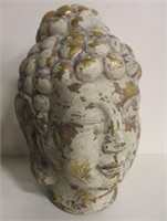 Ceramic Buddha Head Bust w/ Faux Gilt Finish