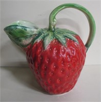 21st.C. Italian Strawberry Form Ceramic W. Pitcher