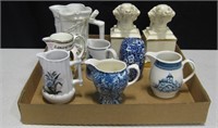 English & Americana Porcelain Pitchers & Bookends