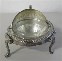 5" X 4" Silver Plate Butter Dish