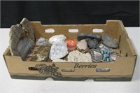 Various Raw Minerals, Geode, Obsidian & Others