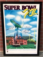 Autographed Superbowl Poster by Mel Renfro